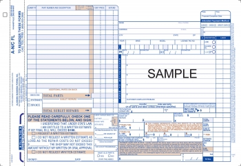 Automotive Repair Order for FLORIDA