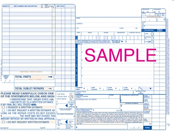 Automotive $50.00 Estimate Form