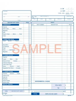 Machine Shop Form