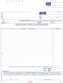 Change Order Form