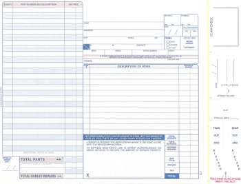 Small Engine Work Order with Key Tag