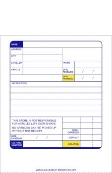 Jewelry Repair Form with Pocket #3